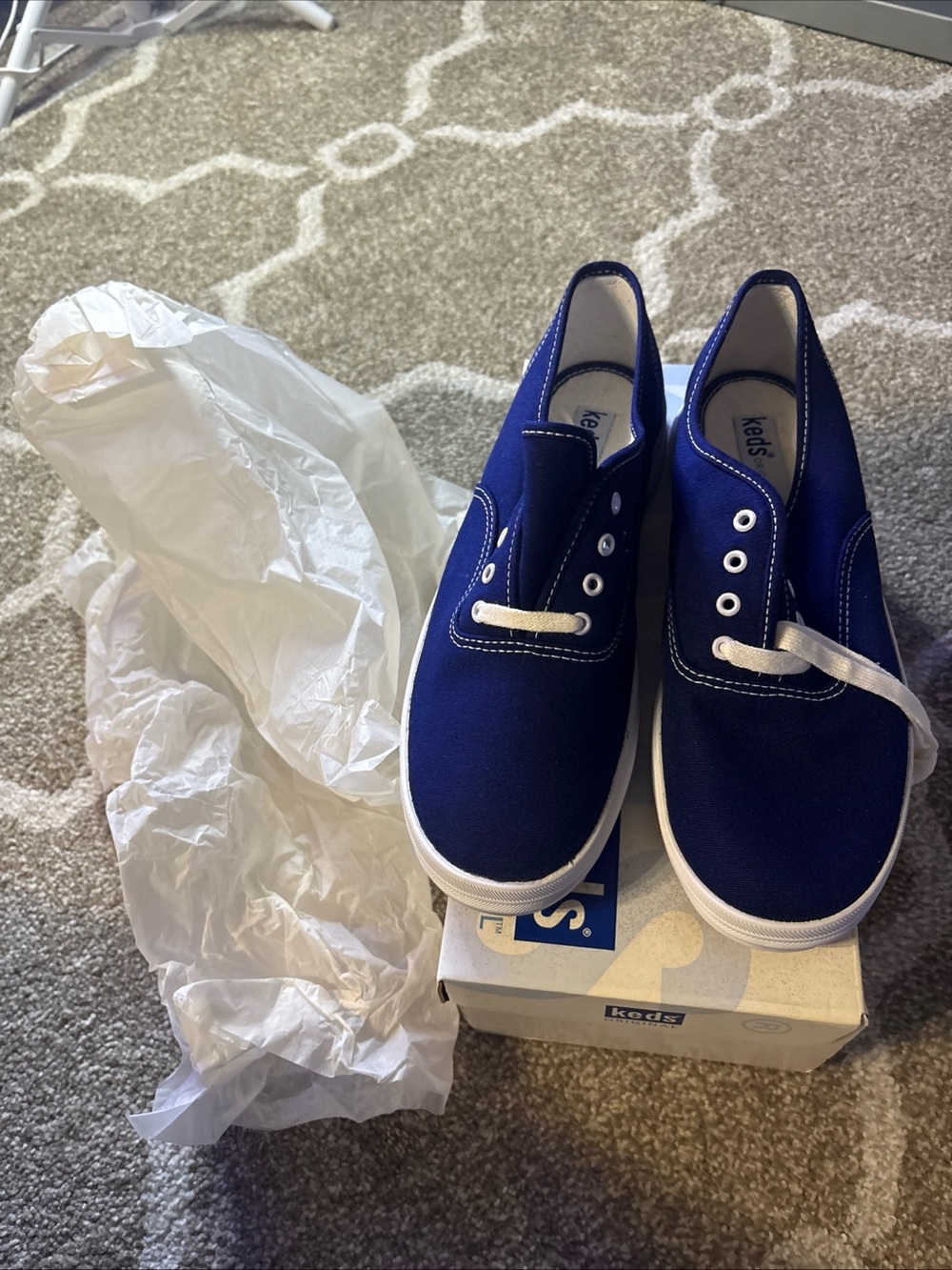 Keds Navy Canvas Low-Top Sneakers